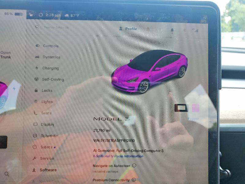 Auction sale of the 2023 Tesla Model 3, vin: 5YJ3E1EA5PF612910, lot number: 63915176