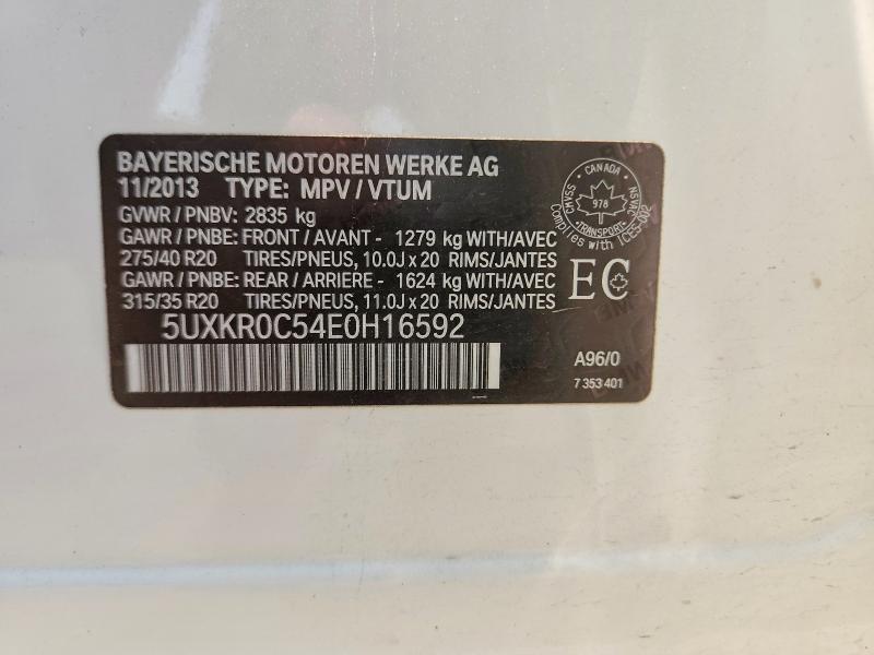 Продаж на аукціоні авто 2014 Bmw X5, vin: 5UXKR0C54E0H16592, номер лоту: 64136826