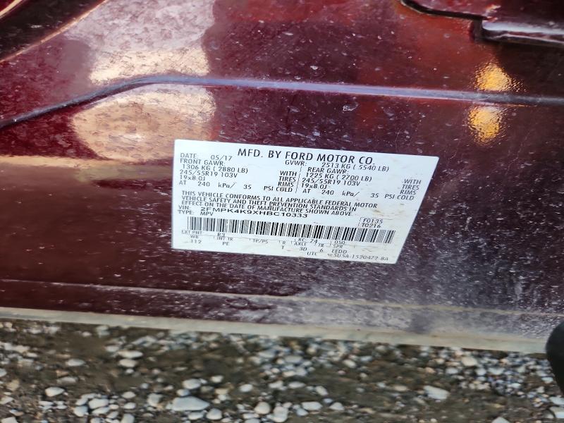 Продажа на аукционе авто 2017 Ford Edge, vin: 2FMPK4K9XHBC10333, номер лота: 65370306
