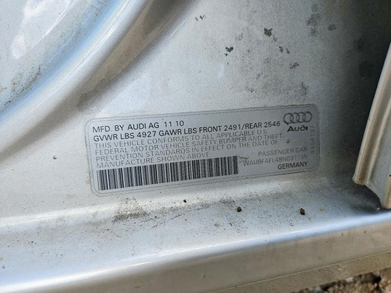 Aukcja sprzedaży 2011 Audi A4, vin: WAUBFAFL4BN031155, numer aukcji: 66864246
