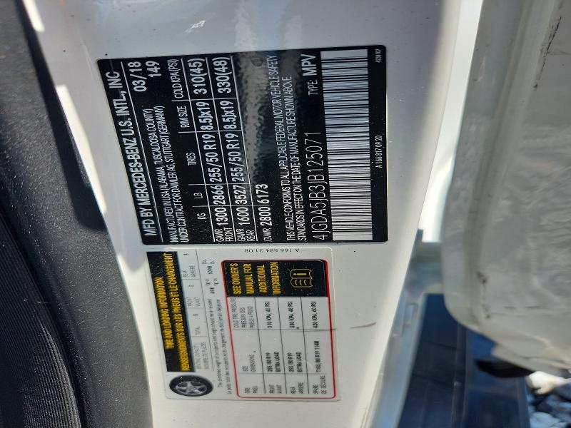 63928356 :رقم المزاد ، 4JGDA5JB3JB125071 vin ، 2018 Mercedes-benz Gle مزاد بيع
