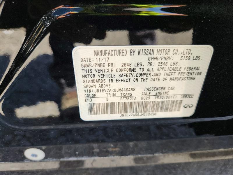 Aukcja sprzedaży 2018 Infiniti Q50, vin: JN1EV7AR6JM440458, numer aukcji: 65405246