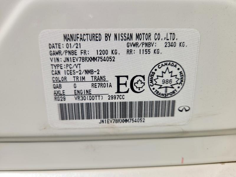 Продажа на аукционе авто 2021 Infiniti Q50, vin: JN1EV7BRXMM754052, номер лота: 62034926