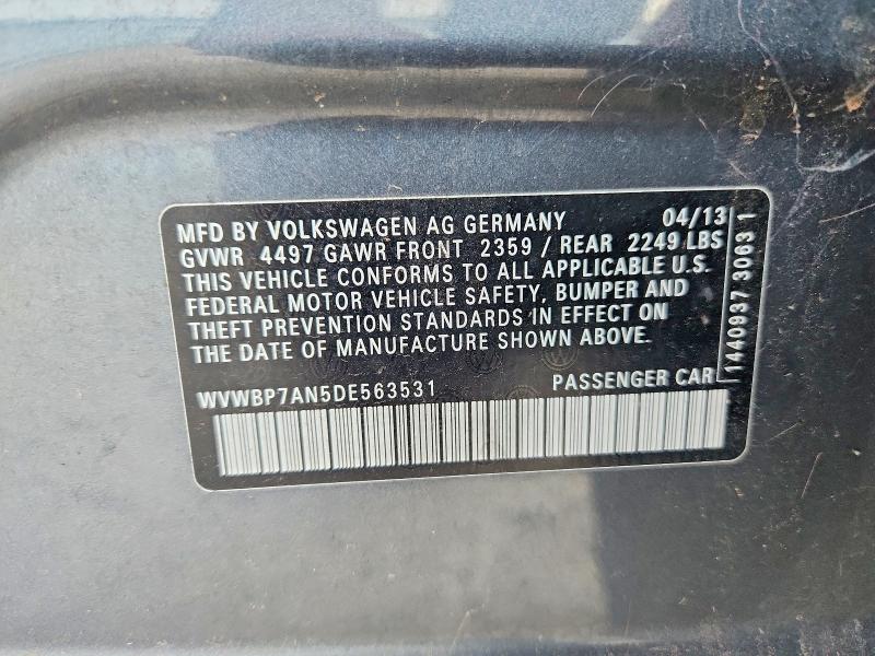 Продаж на аукціоні авто 2013 Volkswagen Cc, vin: WVWBP7AN5DE563531, номер лоту: 66066646