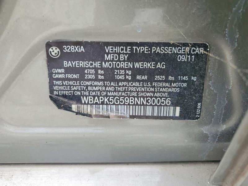 Продаж на аукціоні авто 2011 Bmw 328, vin: WBAPK5G59BNN30056, номер лоту: 64264686