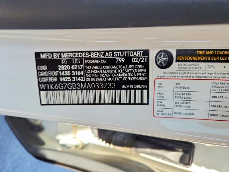 Продажа на аукционе авто 2021 Mercedes-benz S, vin: W1K6G7GB3MA033733, номер лота: 66310556
