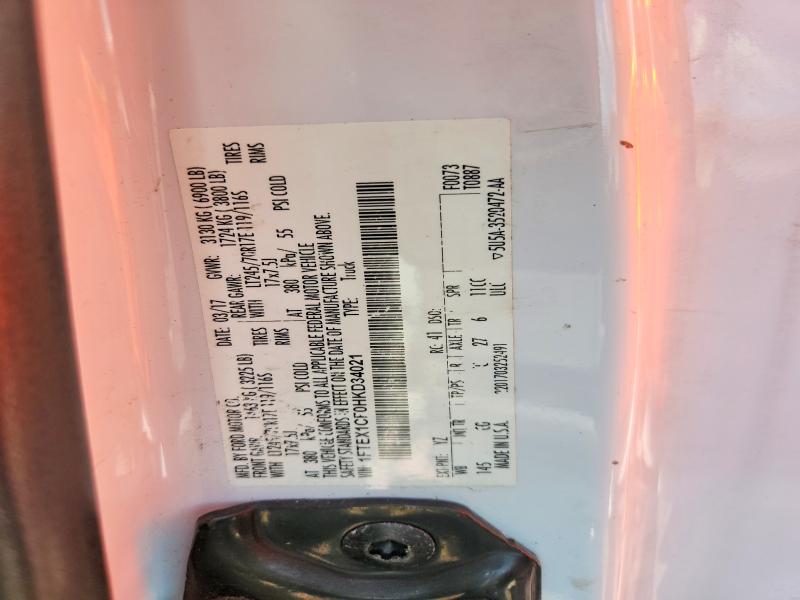 2017 Ford F150 მანქანა იყიდება აუქციონზე, vin: 1FTEX1CF0HKD34021, აუქციონის ნომერი: 64846846
