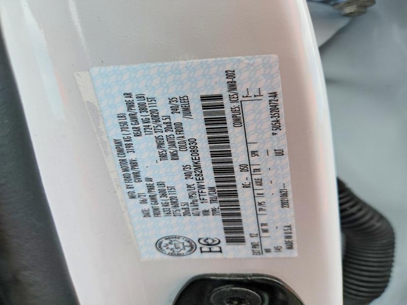 Aukcja sprzedaży 2021 Ford F150, vin: 1FTFW1E82MKE08930, numer aukcji: 63617486