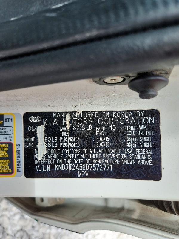 64289576 :رقم المزاد ، KNDJT2A56D7572771 vin ، 2013 Kia Soul مزاد بيع