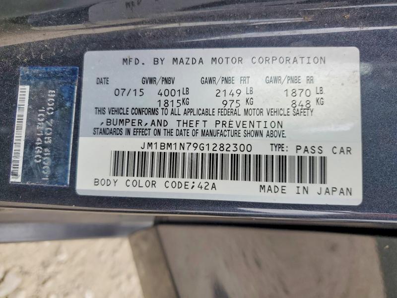 2016 Mazda 3 მანქანა იყიდება აუქციონზე, vin: JM1BM1N79G1282300, აუქციონის ნომერი: 64196666