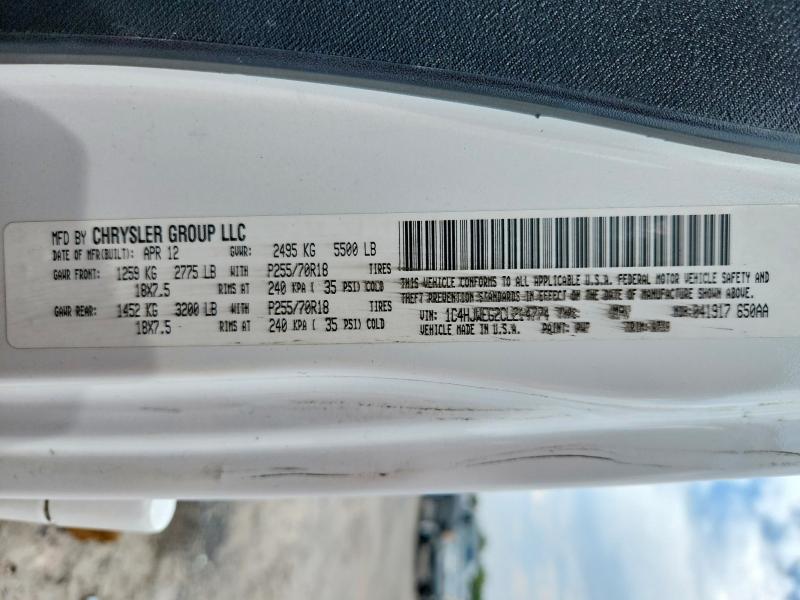 Продаж на аукціоні авто 2012 Jeep Wrangler Unlimited, vin: 1C4HJWEG2CL214774, номер лоту: 64445956