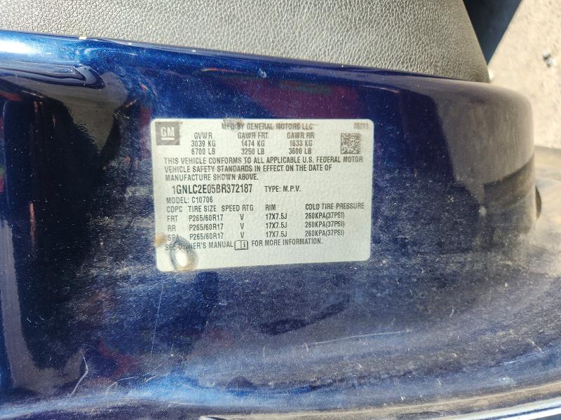 64303576 :رقم المزاد ، 1GNLC2E05BR372187 vin ، 2011 Chevrolet Tahoe مزاد بيع