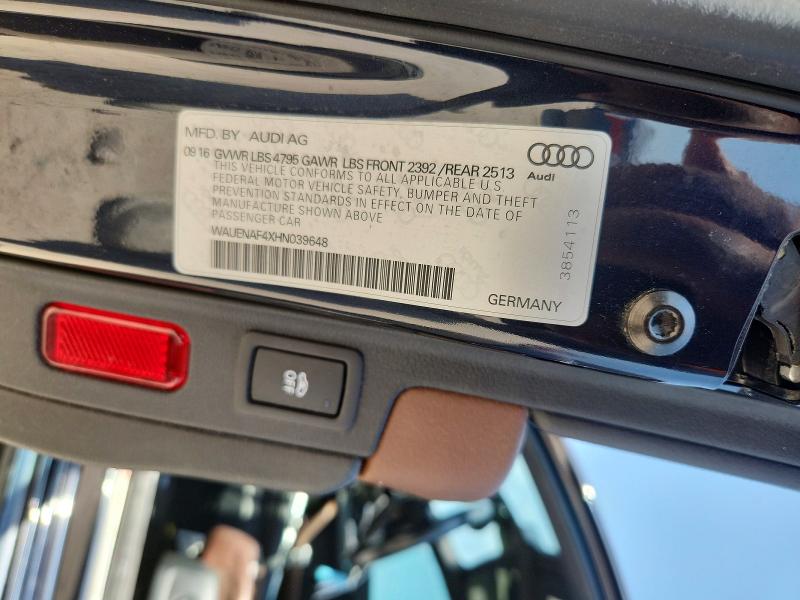 Aukcja sprzedaży 2017 Audi A4, vin: WAUENAF4XHN039648, numer aukcji: 66360996