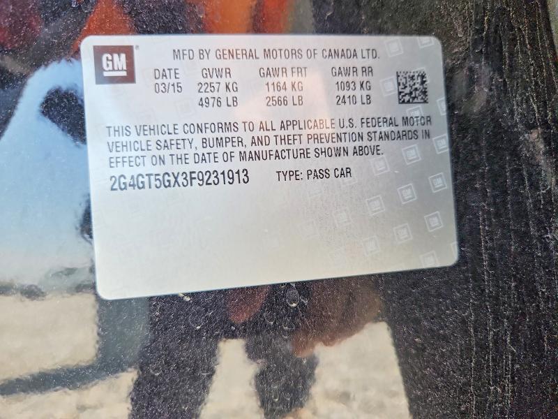 Продажа на аукционе авто 2015 Buick Regal, vin: 2G4GT5GX3F9231913, номер лота: 63769976