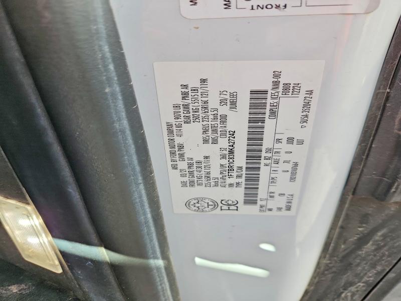 2021 Ford Transit მანქანა იყიდება აუქციონზე, vin: 1FTBR1C83MKA27242, აუქციონის ნომერი: 62644986