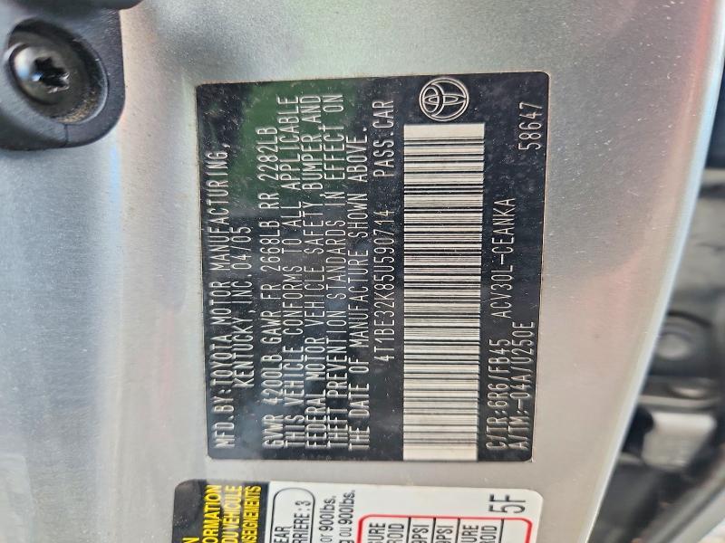 Aukcja sprzedaży 2005 Toyota Camry, vin: 4T1BE32K85U590714, numer aukcji: 63954246