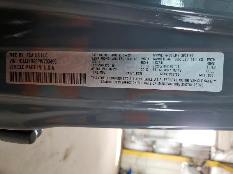 65136766 :رقم المزاد ، 1C4JJXR66PW703496 vin ، 2023 Jeep Wrangler مزاد بيع