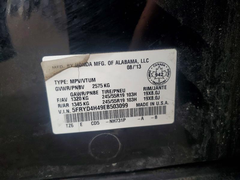 2014 Acura Mdx მანქანა იყიდება აუქციონზე, vin: 5FRYD4H49EB503099, აუქციონის ნომერი: 65834826