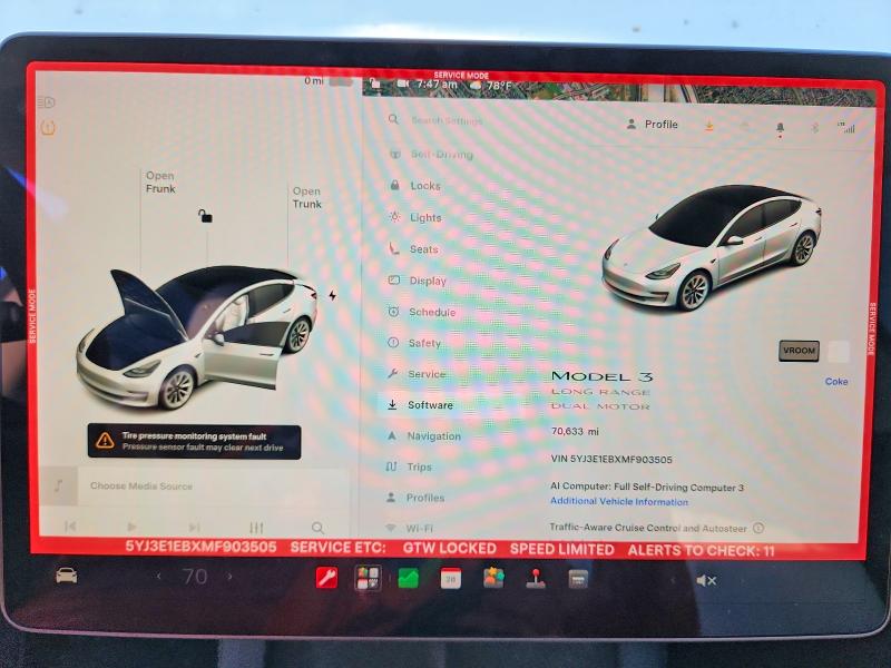 Aukcja sprzedaży 2021 Tesla Model 3, vin: 5YJ3E1EBXMF903505, numer aukcji: 66235816