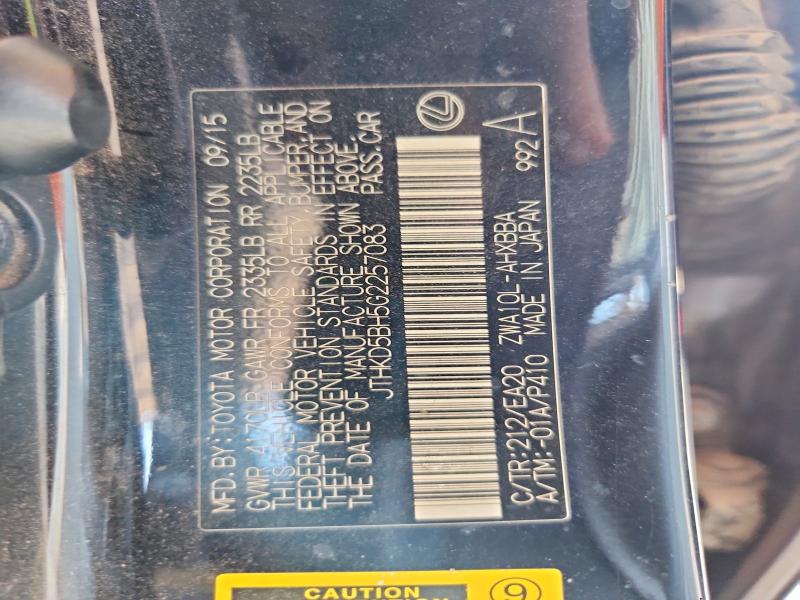 Продажа на аукционе авто 2016 Lexus Ct, vin: JTHKD5BH5G2257083, номер лота: 64636606