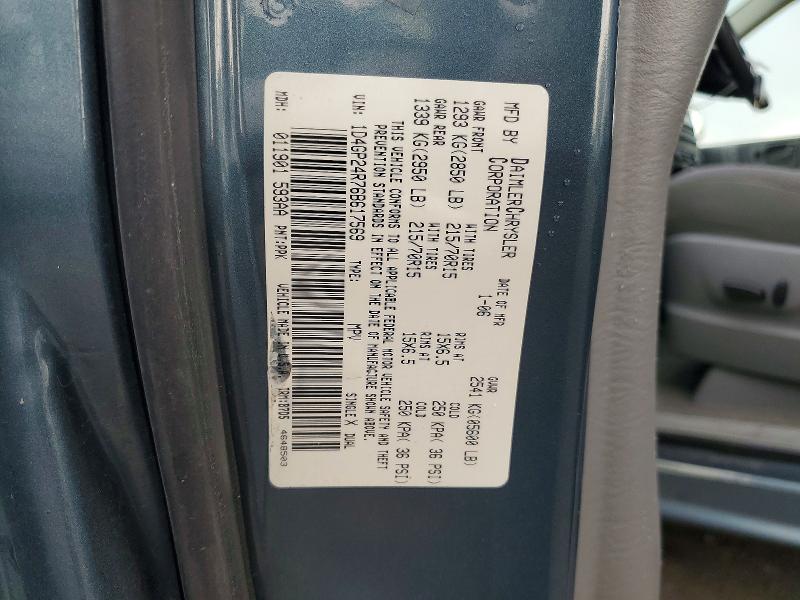 66448536 :رقم المزاد ، 1D4GP24R76B617569 vin ، 2006 Dodge Grand Caravan مزاد بيع