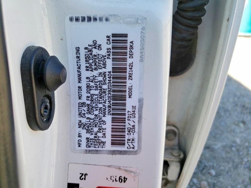 Продаж на аукціоні авто 2009 Toyota Corolla, vin: 1NXBU40E39Z034404, номер лоту: 64106986