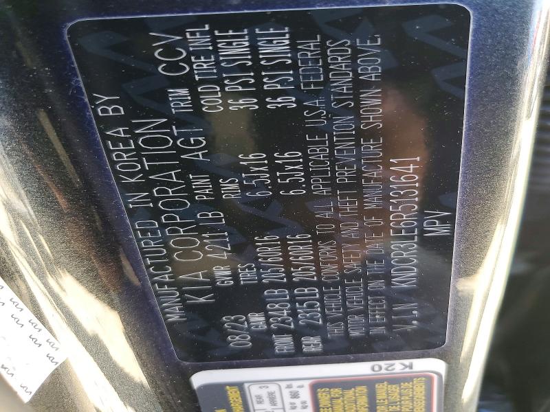 64137196 :رقم المزاد ، KNDCR3LE6R5131641 vin ، 2024 Kia Niro مزاد بيع
