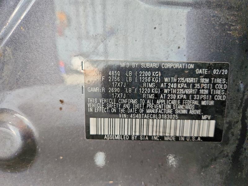 Продажа на аукционе авто 2020 Subaru Outback, vin: 4S4BTAEC8L3183025, номер лота: 63793766