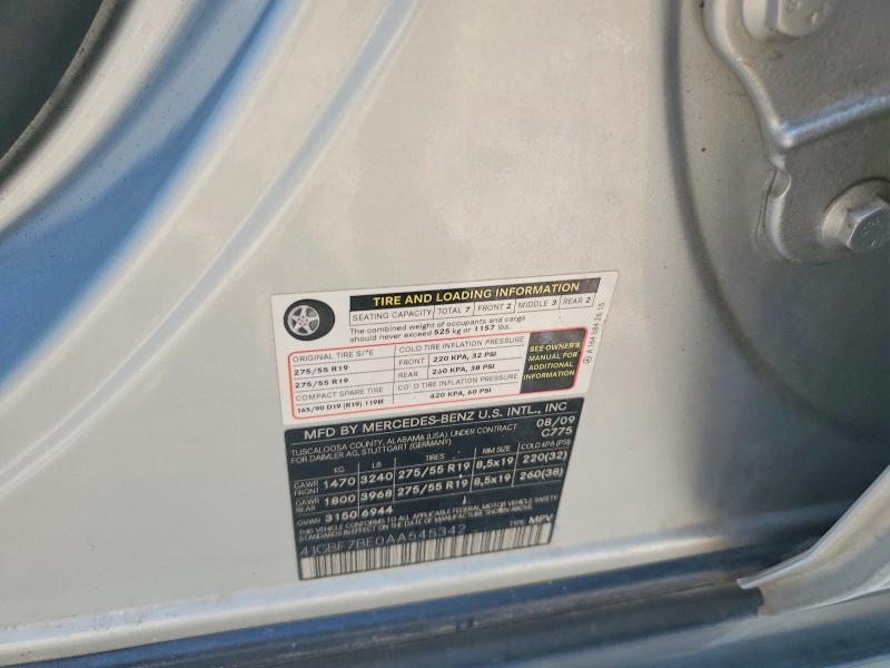 Продаж на аукціоні авто 2010 Mercedes-benz Gl, vin: 4JGBF7BE0AA545342, номер лоту: 66627066