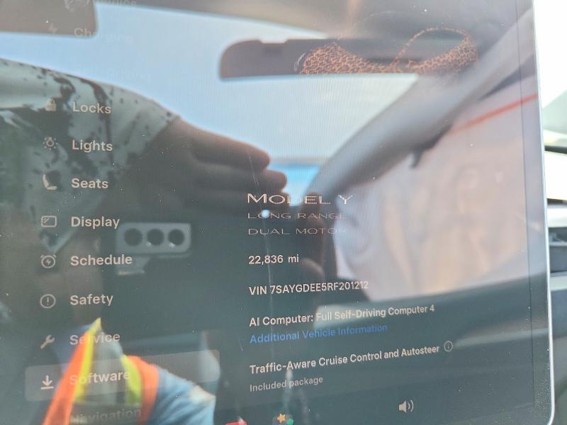 Auction sale of the 2024 Tesla Model Y, vin: 7SAYGDEE5RF201212, lot number: 63653896