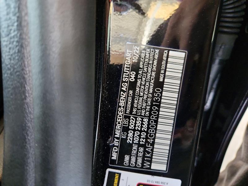 67187786 :رقم المزاد ، W1KAF4GB0PR091350 vin ، 2023 Mercedes-benz C مزاد بيع