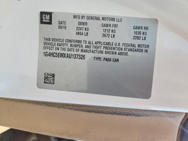 Aukcja sprzedaży 2010 Buick Lucerne, vin: 1G4HC5EMXAU137326, numer aukcji: 64028066
