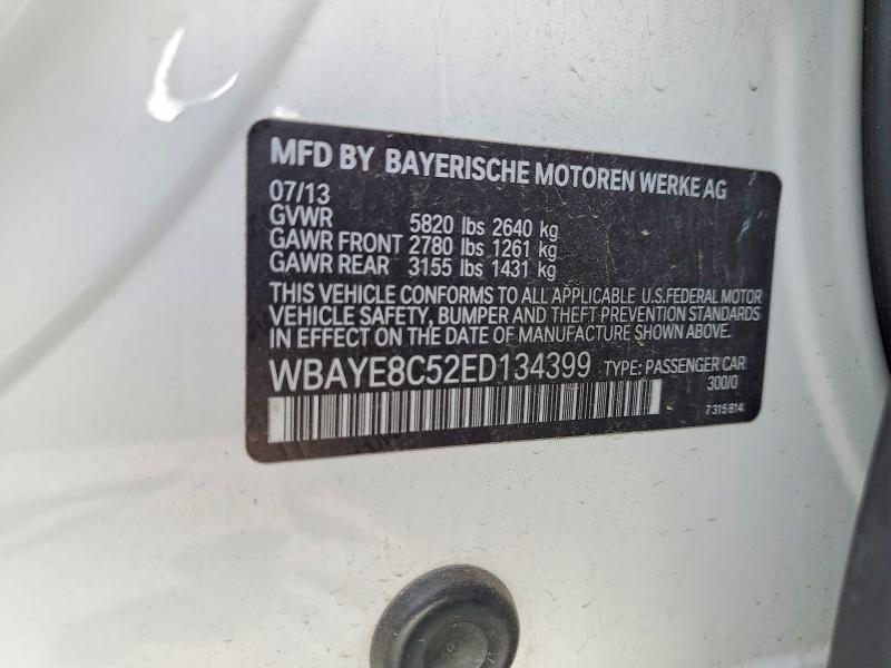 65669956 :رقم المزاد ، WBAYE8C52ED134399 vin ، 2014 Bmw 750 مزاد بيع