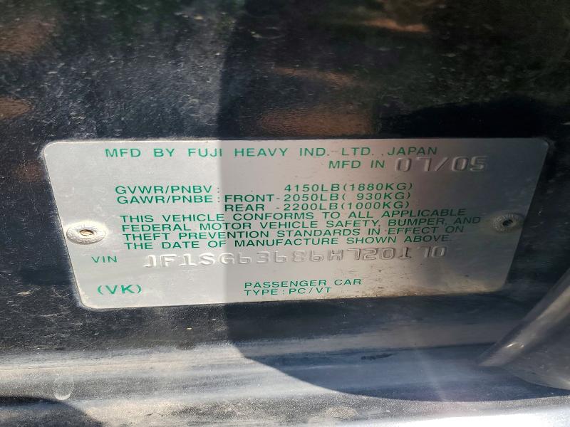 Продаж на аукціоні авто 2006 Subaru Forester, vin: JF1SG63686H720170, номер лоту: 65615426