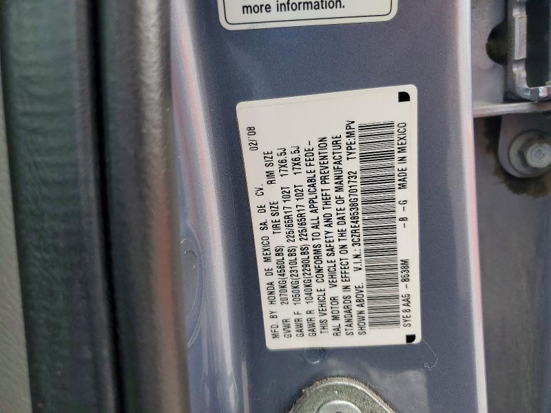 Продаж на аукціоні авто 2008 Honda Cr-v, vin: 3CZRE48538G701732, номер лоту: 64944126