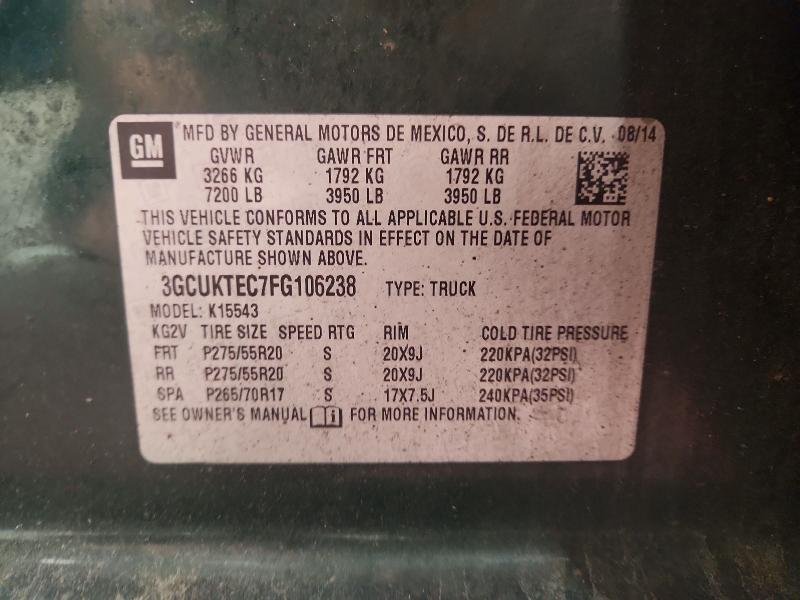 Продажа на аукционе авто 2015 Chevrolet Silverado, vin: 3GCUKTEC7FG106238, номер лота: 66611556