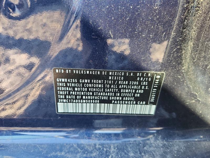 66271636 :رقم المزاد ، 3VWC17AUXGM509506 vin ، 2016 Volkswagen Golf Sportwagen مزاد بيع