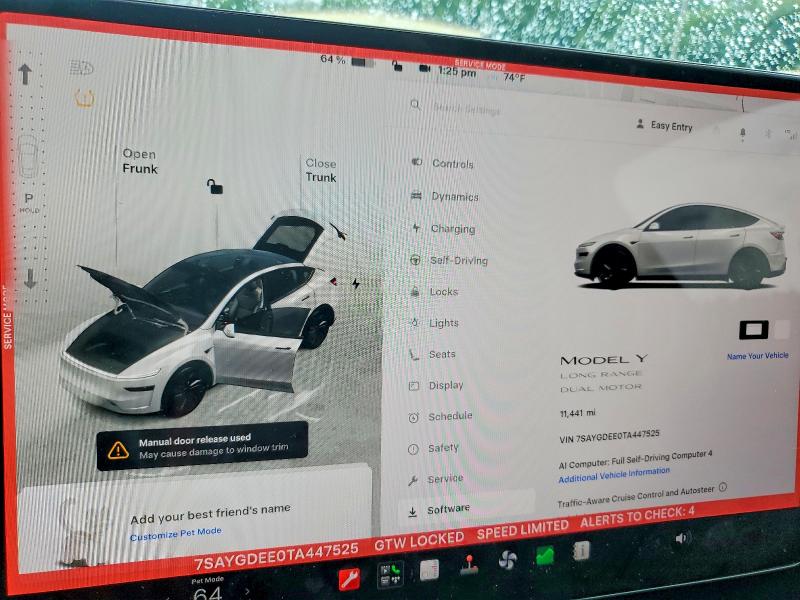 2026 Tesla Model Y მანქანა იყიდება აუქციონზე, vin: 7SAYGDEE0TA447525, აუქციონის ნომერი: 63500316