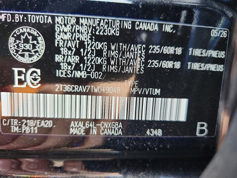 Auction sale of the 2026 Toyota Rav4, vin: 2T36CRAV7TW049048, lot number: 66198046