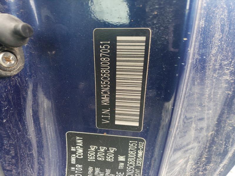 Aukcja sprzedaży 2008 Hyundai Accent, vin: KMHCN35C68U087051, numer aukcji: 64970536
