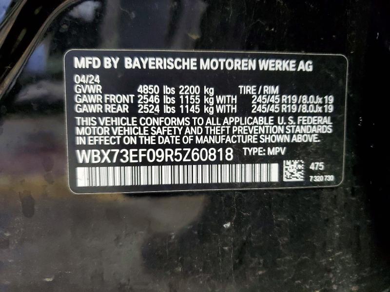 Aukcja sprzedaży 2024 Bmw X1, vin: WBX73EF09R5Z60818, numer aukcji: 66263826