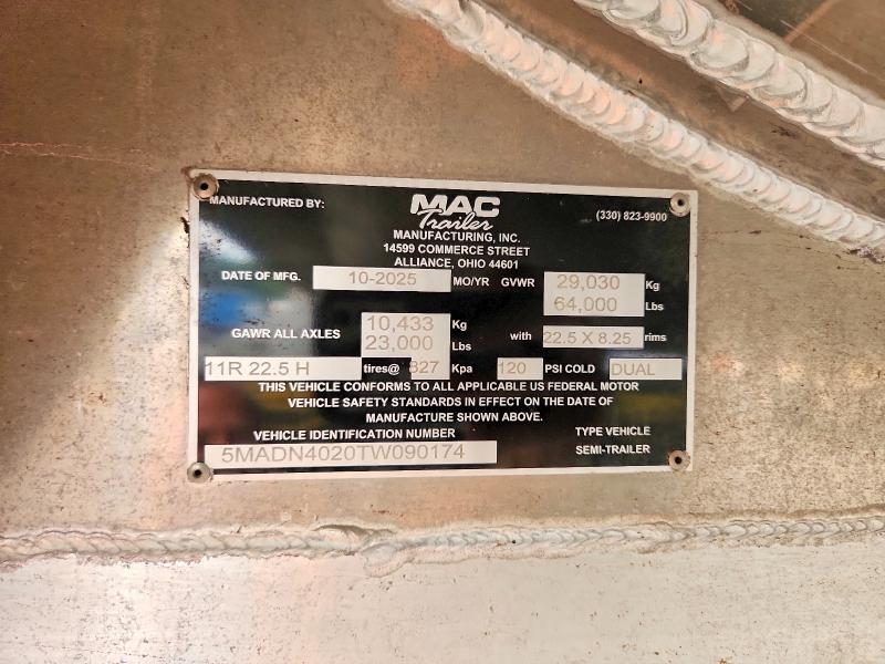 64005996 :رقم المزاد ، 5MADN4020TW090174 vin ، 2026 Mac Unknown مزاد بيع
