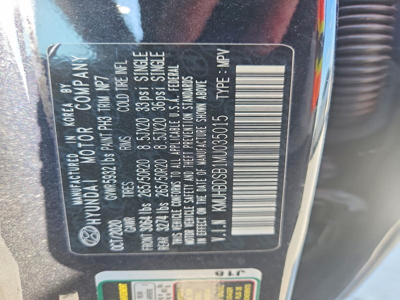 66555736 :رقم المزاد ، KMUHBDSB1MU035015 vin ، 2021 Genesis Gv80 مزاد بيع
