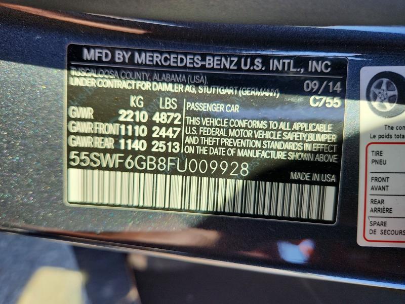 Продаж на аукціоні авто 2015 Mercedes-benz C, vin: 55SWF6GB8FU009928, номер лоту: 66322896