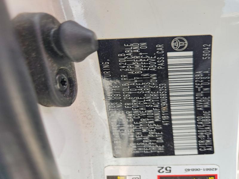 65413946 :رقم المزاد ، 4T1B11HK9KU685253 vin ، 2019 Toyota Camry مزاد بيع