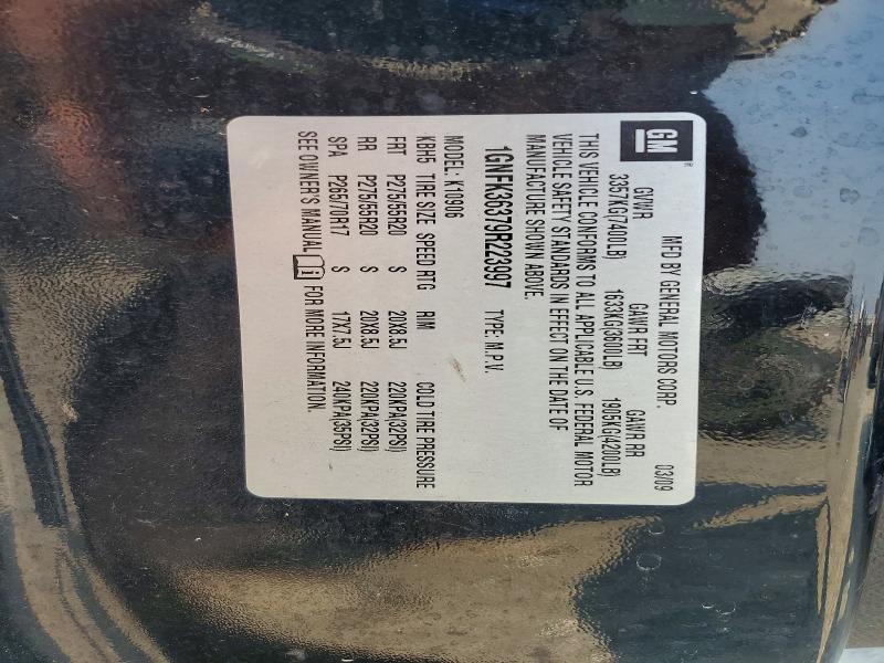 64941026 :رقم المزاد ، 1GNFK36379R223997 vin ، 2009 Chevrolet Suburban مزاد بيع