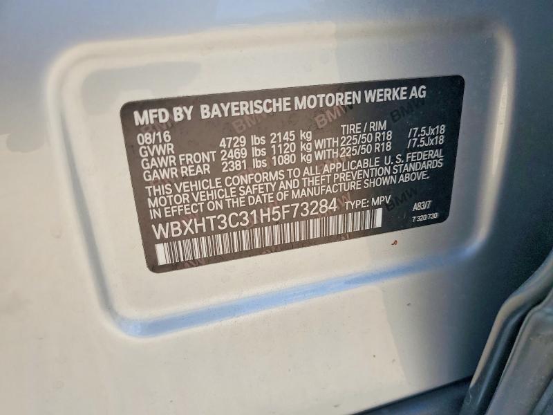 Aukcja sprzedaży 2017 Bmw X1, vin: WBXHT3C31H5F73284, numer aukcji: 64290676