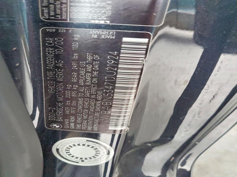 Продажа на аукционе авто 2001 Bmw 330, vin: WBABN53471JU21924, номер лота: 65494636