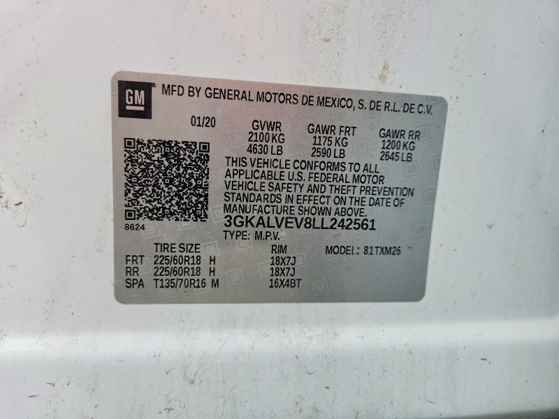 2020 Gmc Terrain მანქანა იყიდება აუქციონზე, vin: 3GKALVEV8LL242561, აუქციონის ნომერი: 65471226