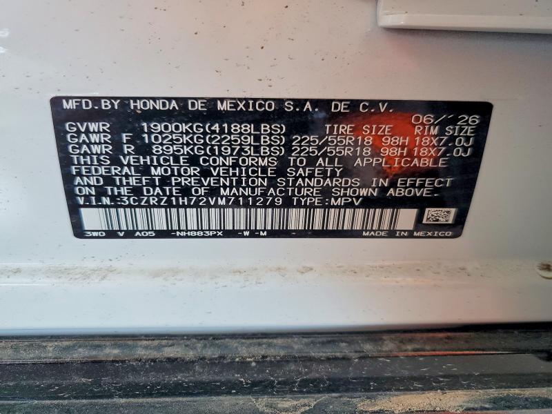 Aukcja sprzedaży 2027 Honda Hr-v, vin: 3CZRZ1H72VM711279, numer aukcji: 66295226